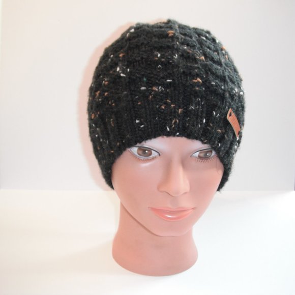 Hand Knitted Hat Toque Size - L-M Acrylic Black Tweed - 009 Hand knit by me - Picture 10 of 12